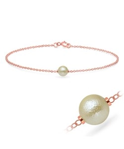 Cotton Pearl Silver Bracelets BRS-518-CTP02-RO-GP